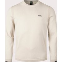 BOSS Mens Ever-X Crew Neck Jumper - Colour: 271 Light Beige - Size: XL | Eqvvs