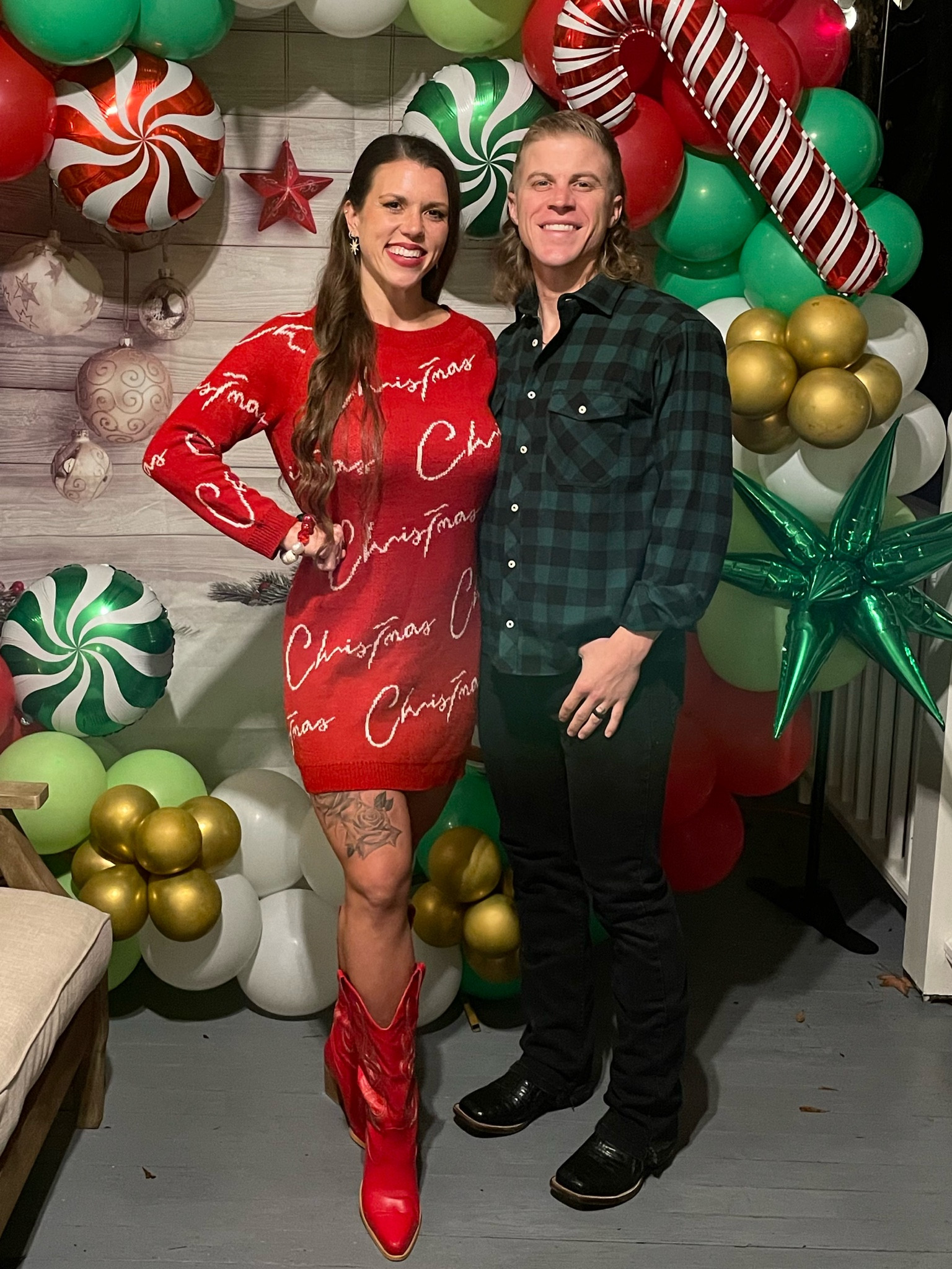 Christmas dress for the win! Always got my boots on! Comfy, cute, and warm for any Christmas party 🎄

#LTKSeasonal #LTKHoliday #LTKfindsunder50