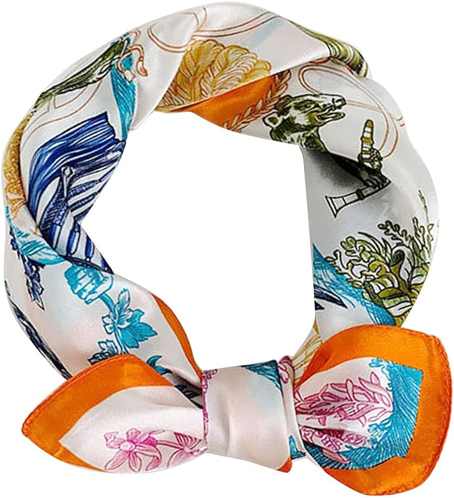 MEISEE Mulberry Silk Scarfs Women Small Square Scarf 21" x 21" Breathable Lightweight Neckerchief... | Amazon (US)