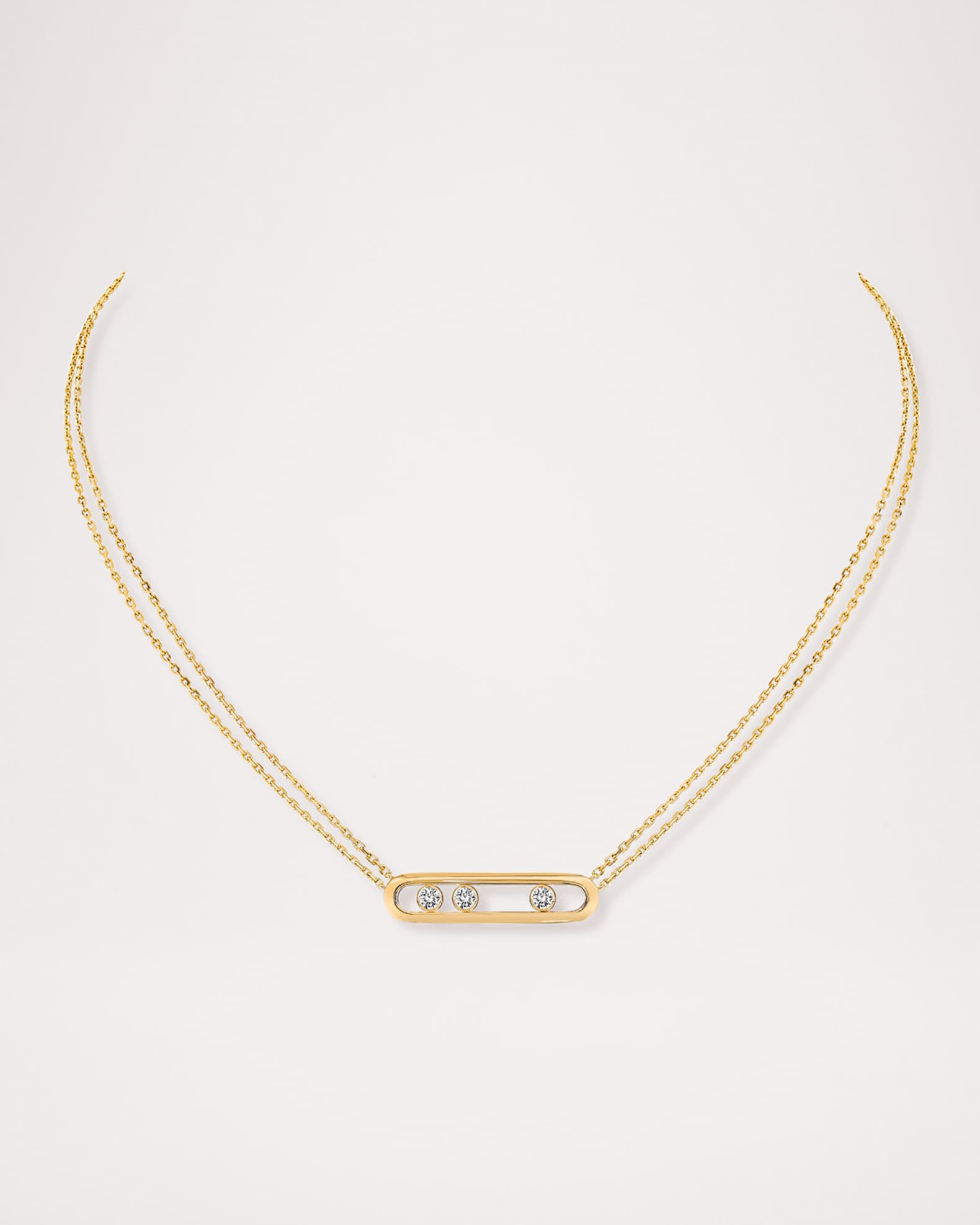 Move 18K Rose Gold Diamond Necklace | Neiman Marcus