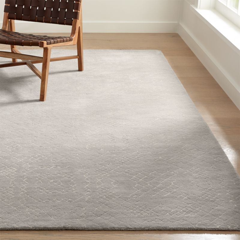 Azulejo Grey Moroccan Style Rug | Crate & Barrel