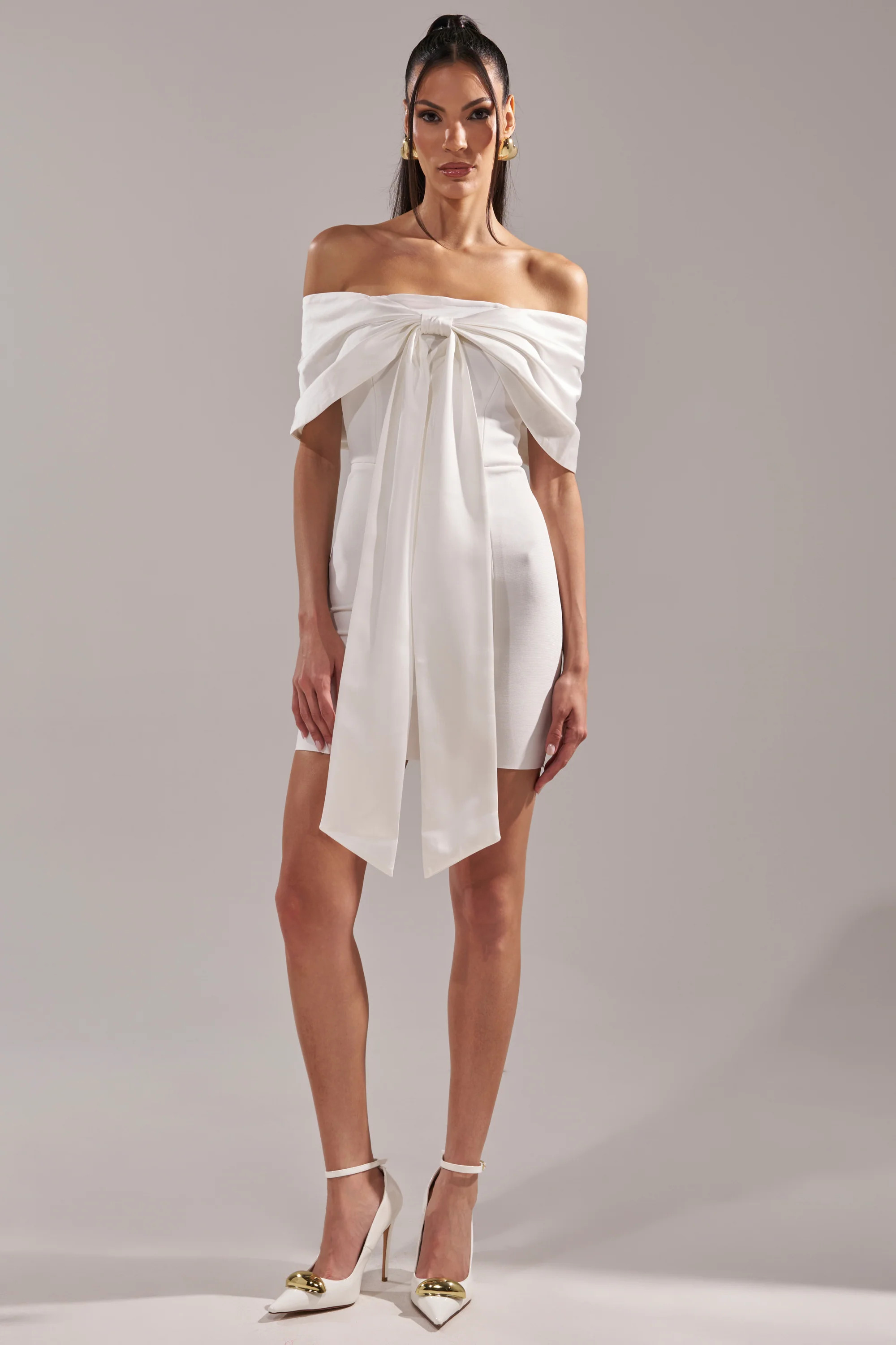 BEEN THE GIFT SATIN BOW DRESS | AKIRA