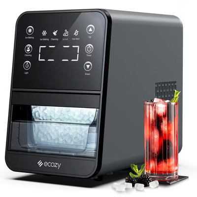 ecozy Nugget Ice Makers Countertop, 44Lbs Pebble Ice Maker with 3.5lb Pull-Out Basket, Intuitive EcoScreen & One-Touch Timer for Home/Kitchen | Target