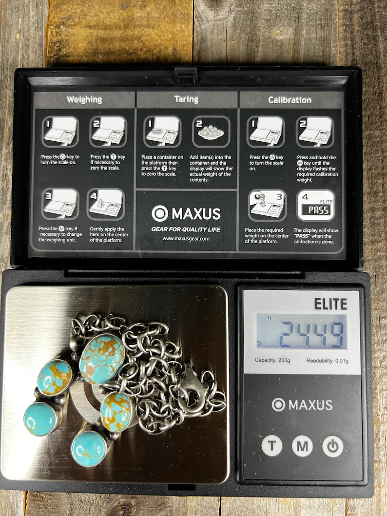 Navajo Made Kingman Turquoise Naja Statement Sterling Silver - Etsy | Etsy (US)