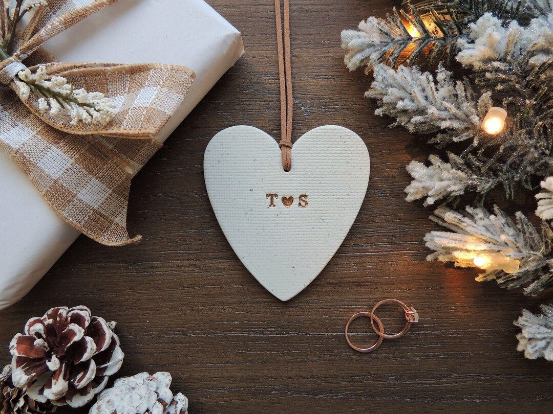 Personalized Couple Heart Ornament  Gift for the Couple  - Etsy | Etsy (US)