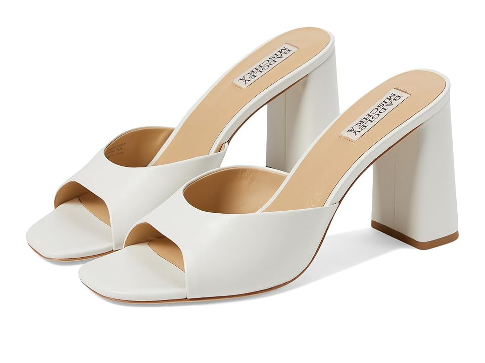 Badgley Mischka Cadence High Women's Heels Soft White : 5.5 M, Leather/Satin/Textile | Zappos