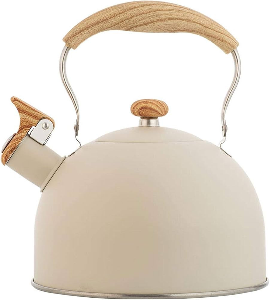 WANGQ 2.5L Whistle Kettle, Wood Grain Handle, Anti-scalding, Gas & Induction Compatible, Built-in... | Amazon (UK)