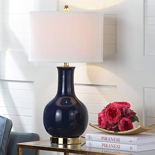 Safavieh Lighting Collection Paris Royal Blue Ceramic 28-inch Bedroom Living Room Home Office Des... | Amazon (US)