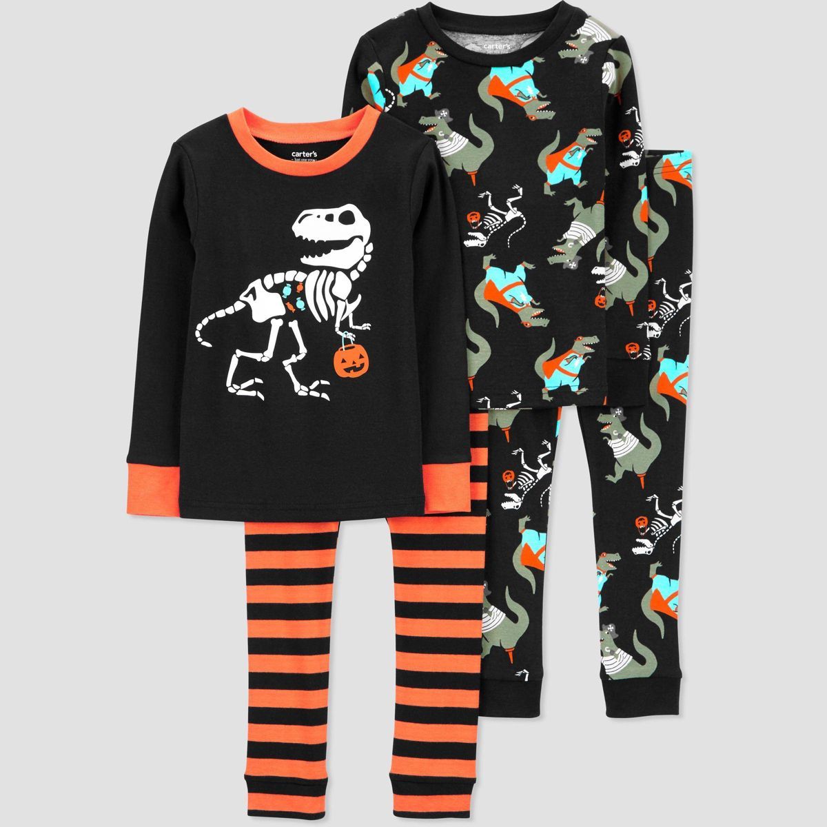 Carter's Just One You® Toddler Boys' Halloween Skeleton and Dinosaurs Long Sleeve Pajama Set - B... | Target