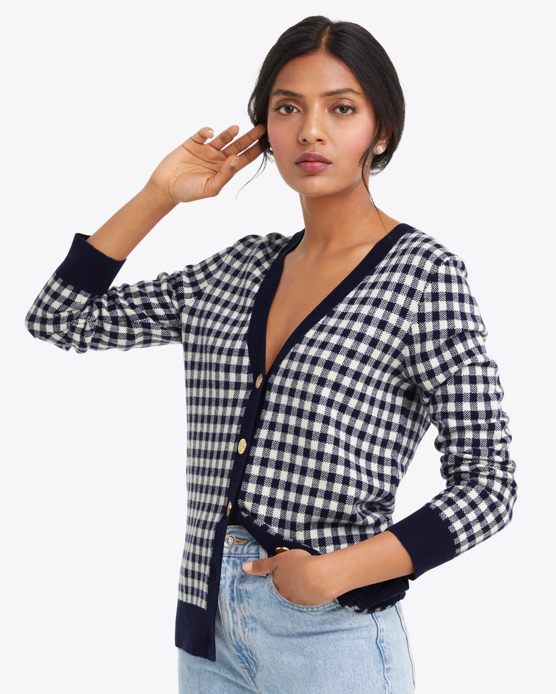 Cardigan in Gingham | Draper James (US)