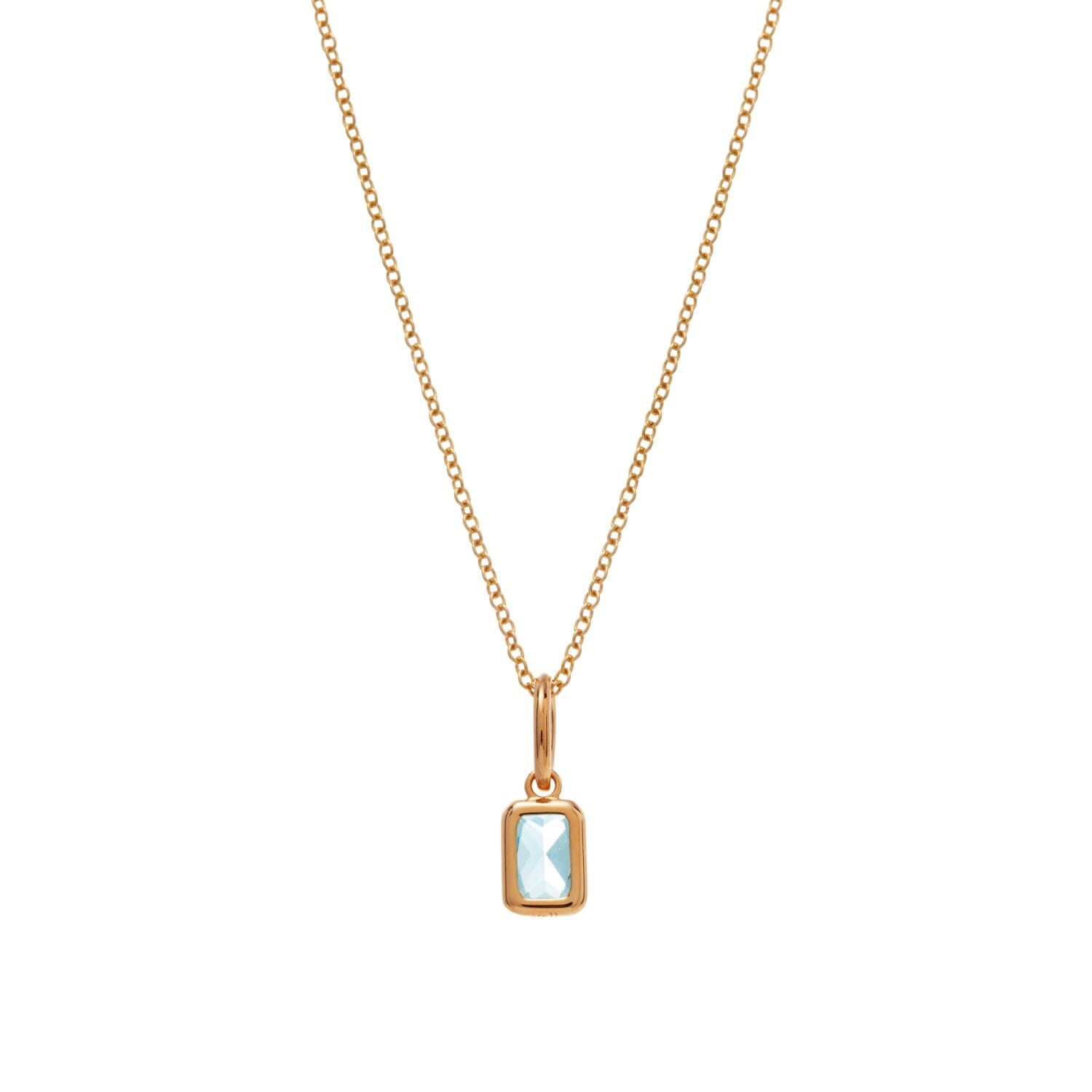 Baguette Birthstone Charm Necklace | Tiny Tags (US)