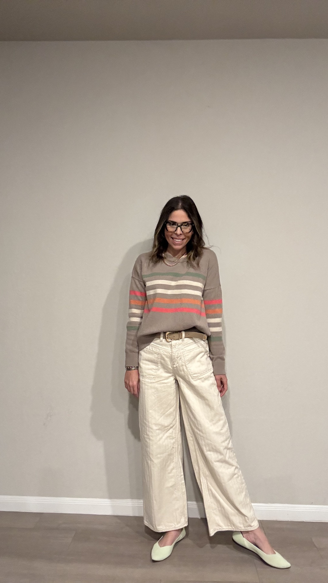 Love how this taupe one with pops of pink, orange & green keeps neutrals feeling fun. Paired with cream wide-legs, a tan belt & mint flats for an easy soft palette.
Linked this sweater + similar striped styles below 👇
#LTKstyletip #LTKfindsunder100 #stripedsweater #neutralstyle #everydaystyle

#LTKootd #LTKdayinmylife #LTKmomlife