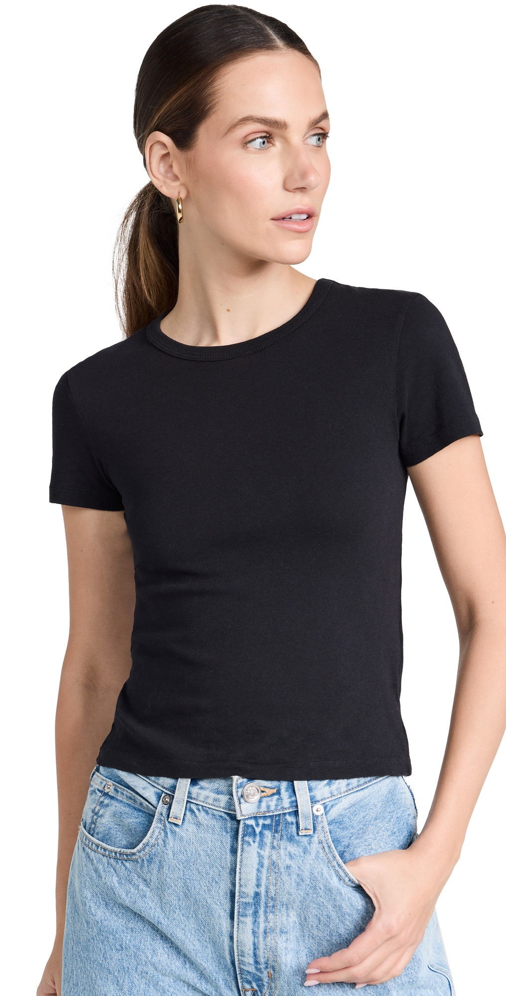 SLVRLAKE Baby Tee Raven Raven L | Shopbop