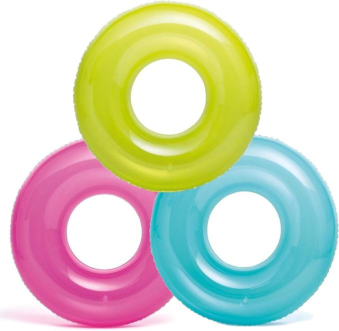 Intex, 43227-2120 Pack of 3: 30" Transparent Tubes, Colors May Vary, Multi | Amazon (US)