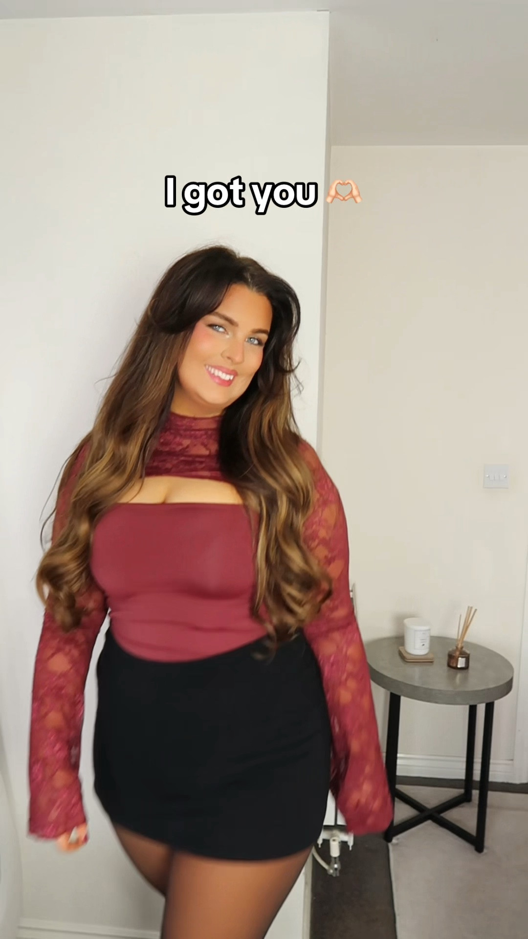 Day 7 is all about how to wear skirts in winter without being freezing 💗 #midsizefashion #bodypositive #size14 #size16 #valentinesoutfit 