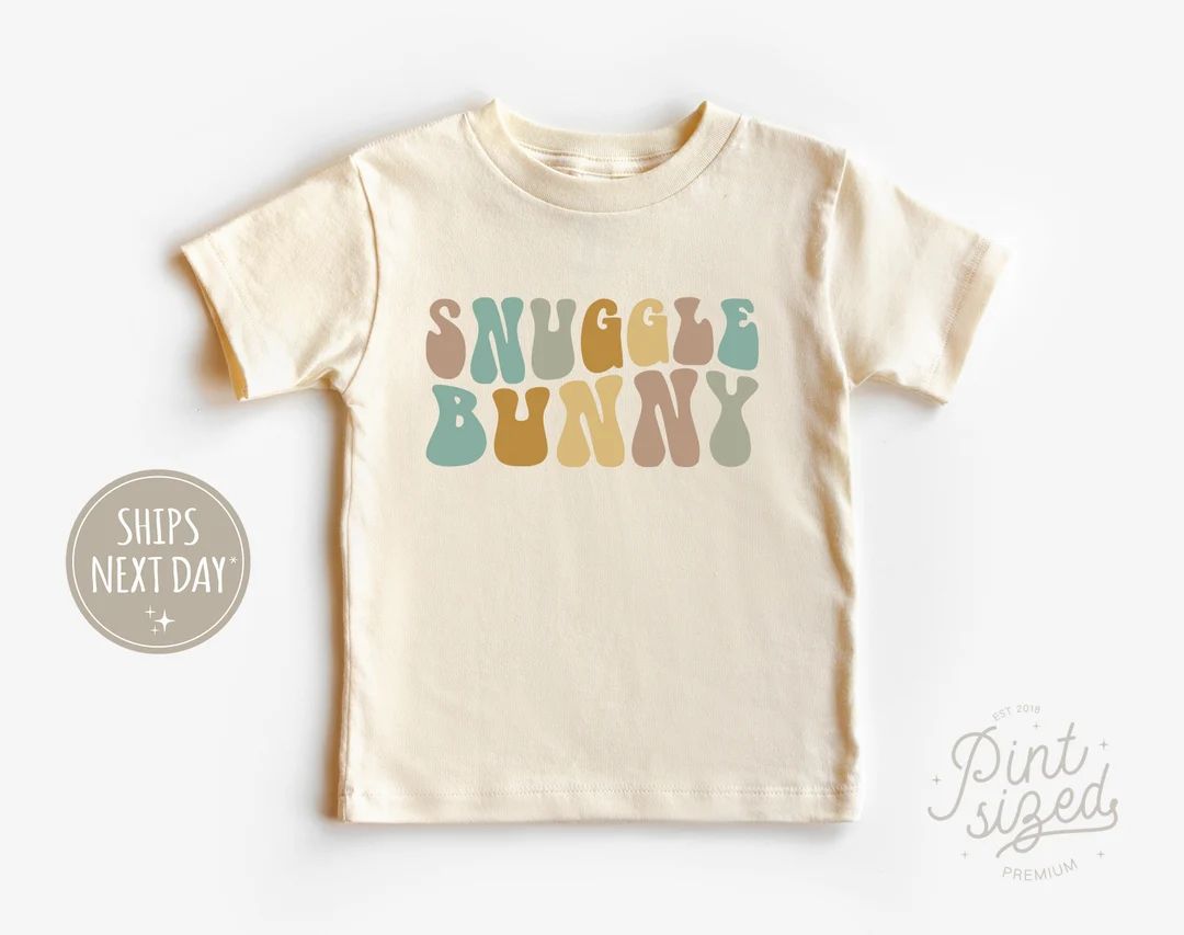Snuggle Bunny Toddler Tee  Cute Easter Kids Shirt  Retro - Etsy | Etsy (US)