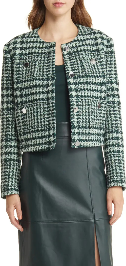 Janoa Houndstooth Crop JacketBOSS | Nordstrom