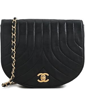 Women's Pre-Loved Chanel Half Moon Shoulder Bag, Lambskin | Amazon (US)