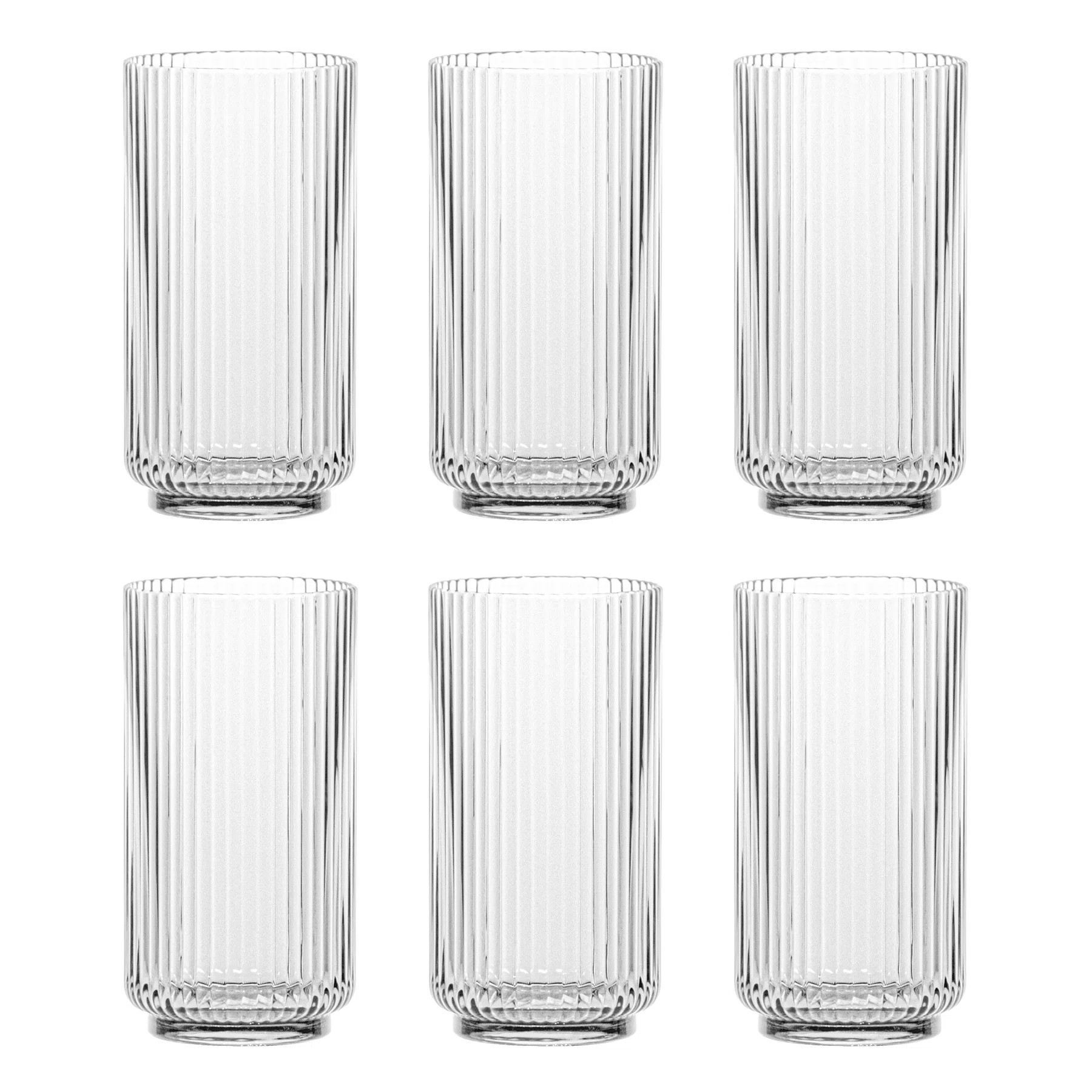 Laya Fluted Acrylic Drinking Glass (Set of 6) | Wayfair North America