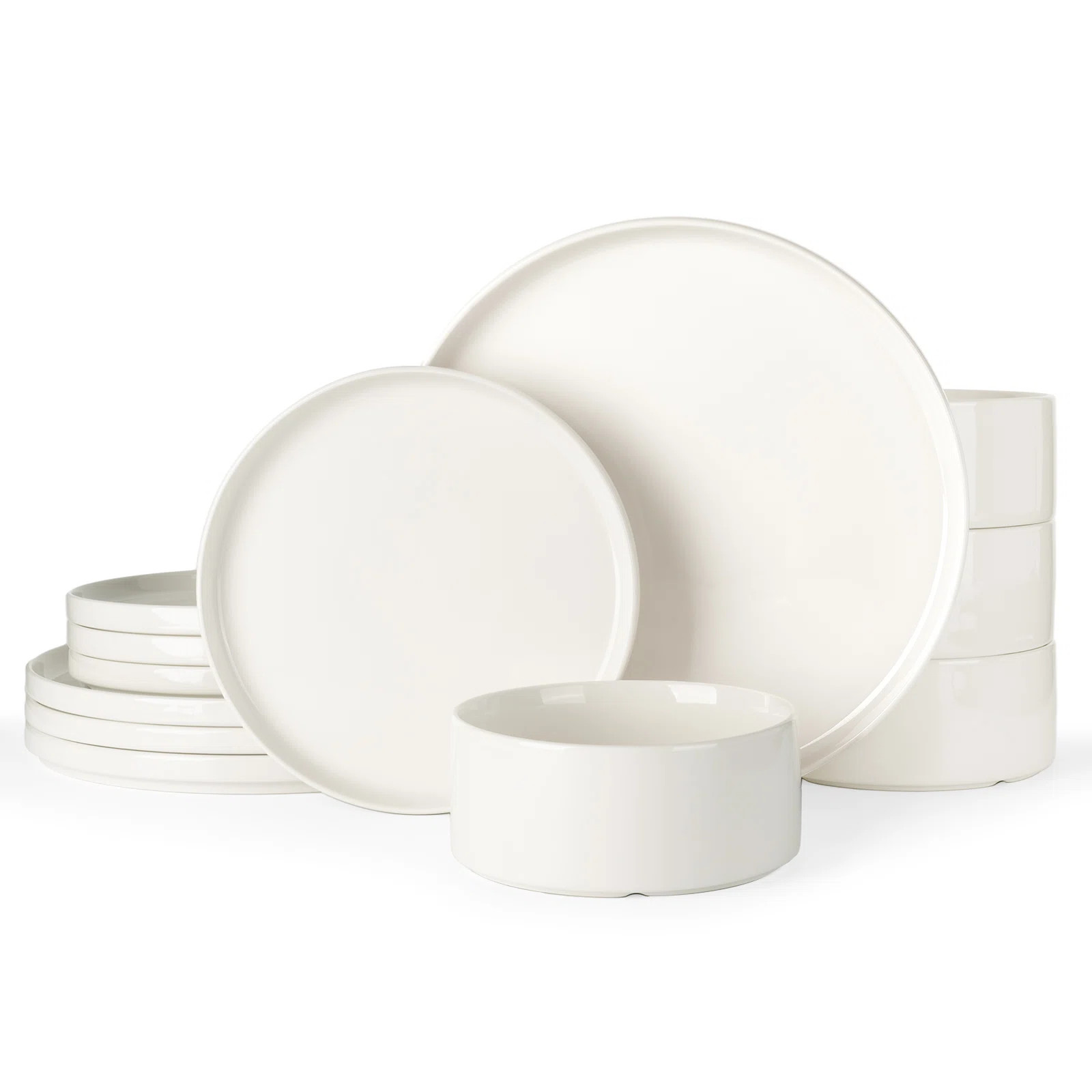 Jade Plates And Bowls Sets, 12 Piece Dinnerware Sets, Set For 4, | Wayfair North America