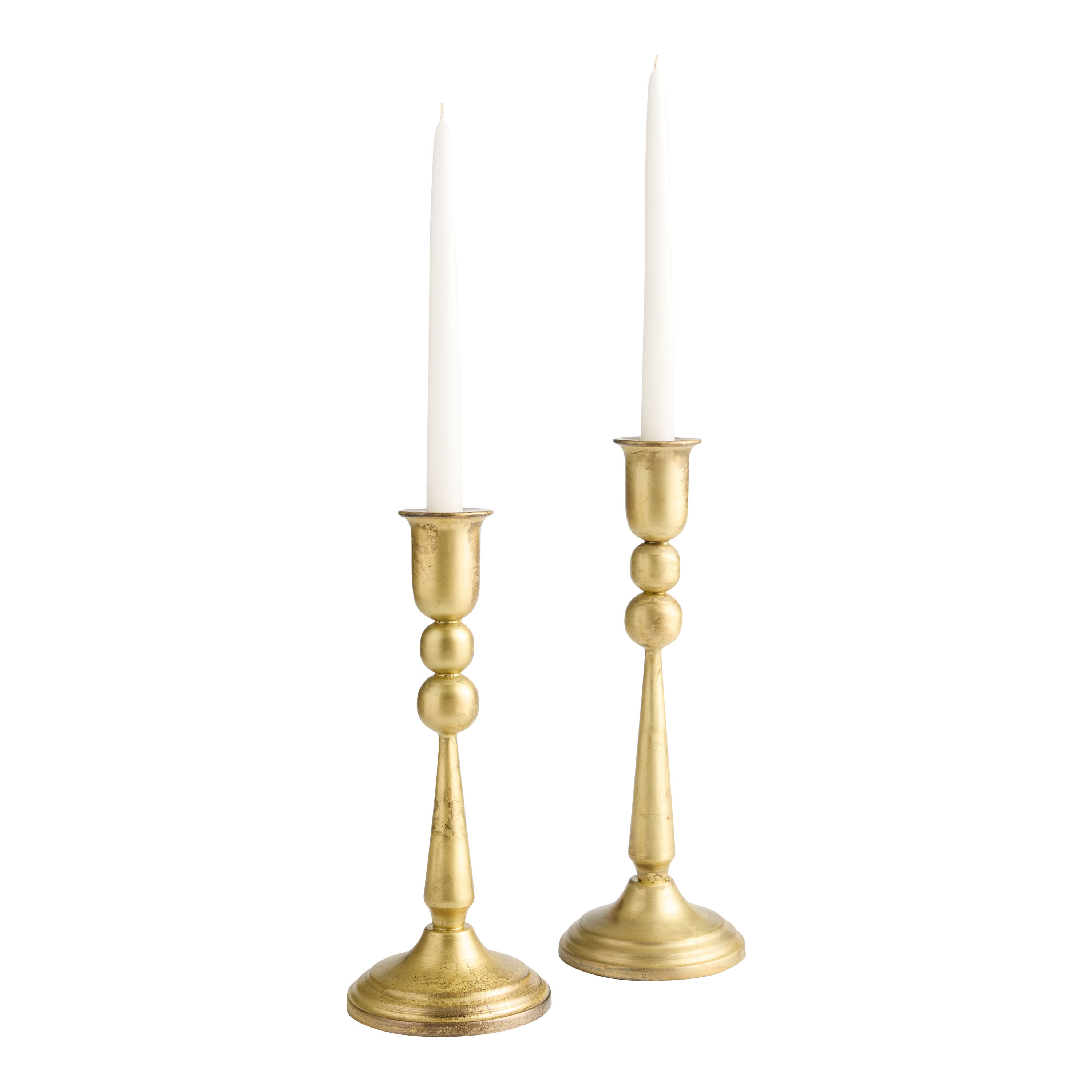 Vintage Gold Metal Taper Candle Holder | World Market