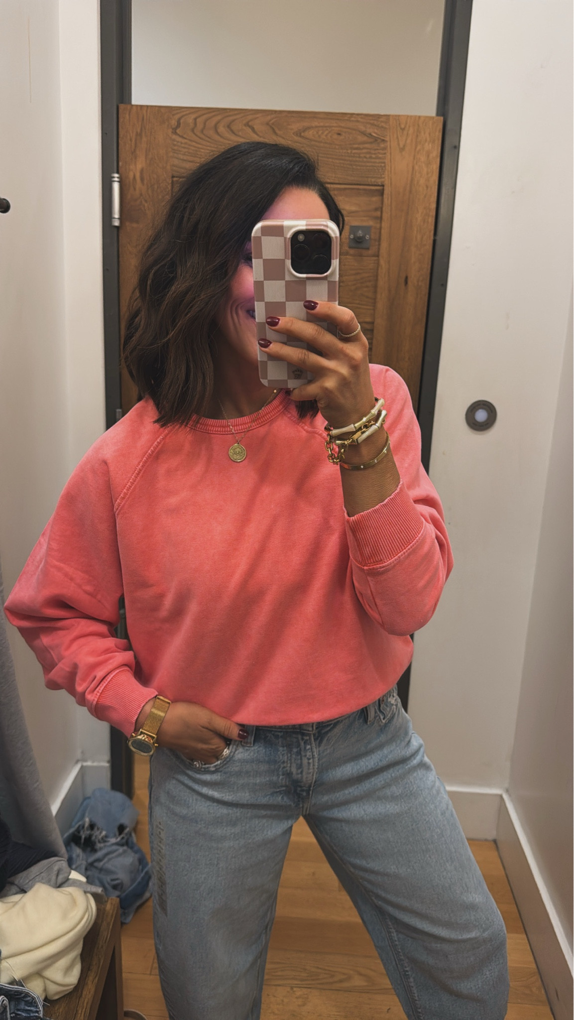 Loving this spring color! This is the softest crewneck! Perfect for everyday wear! Y'all need this from American Eagle! Mom life running errands casual date night girls nights springtime crew necks VintagePickin 

#LTKmomlife #LTKootd #LTKdayinmylife