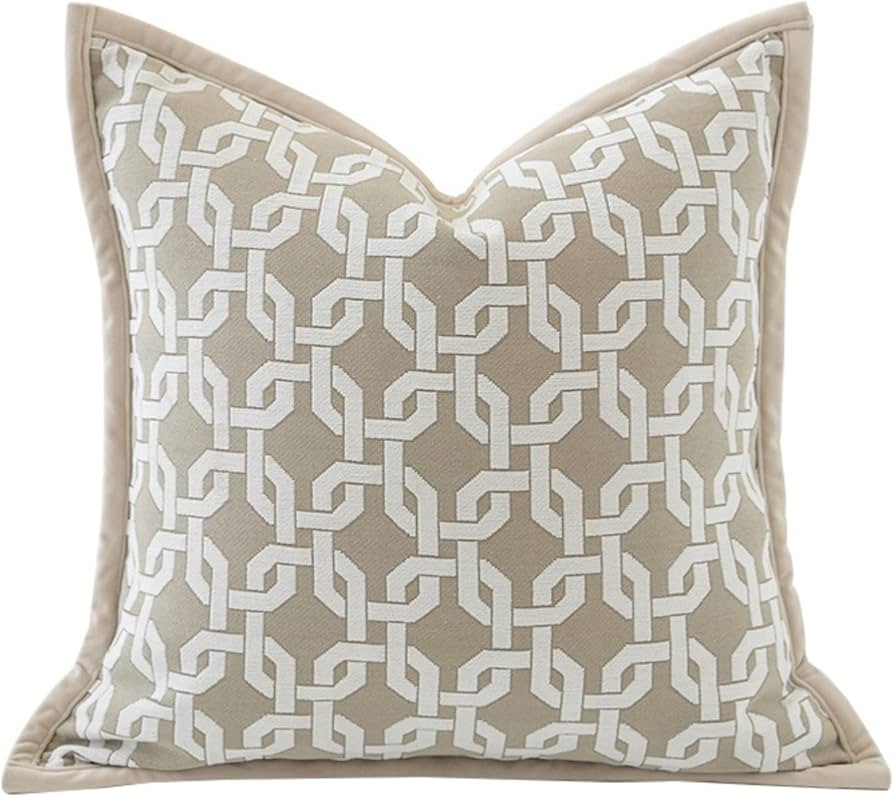 Croker Horse 18x18'' Inches Throw Pillow Cushion Cover - Chain Pattern Chenille Jacquard Embroide... | Amazon (US)