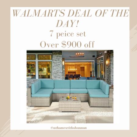 Found this insane deal for this Walmart 7 piece patio set!! This comes in other color combos as well!! All on major sale!  #deal #patio #walmart 

#LTKSeasonal #LTKstyletip #LTKsalealert