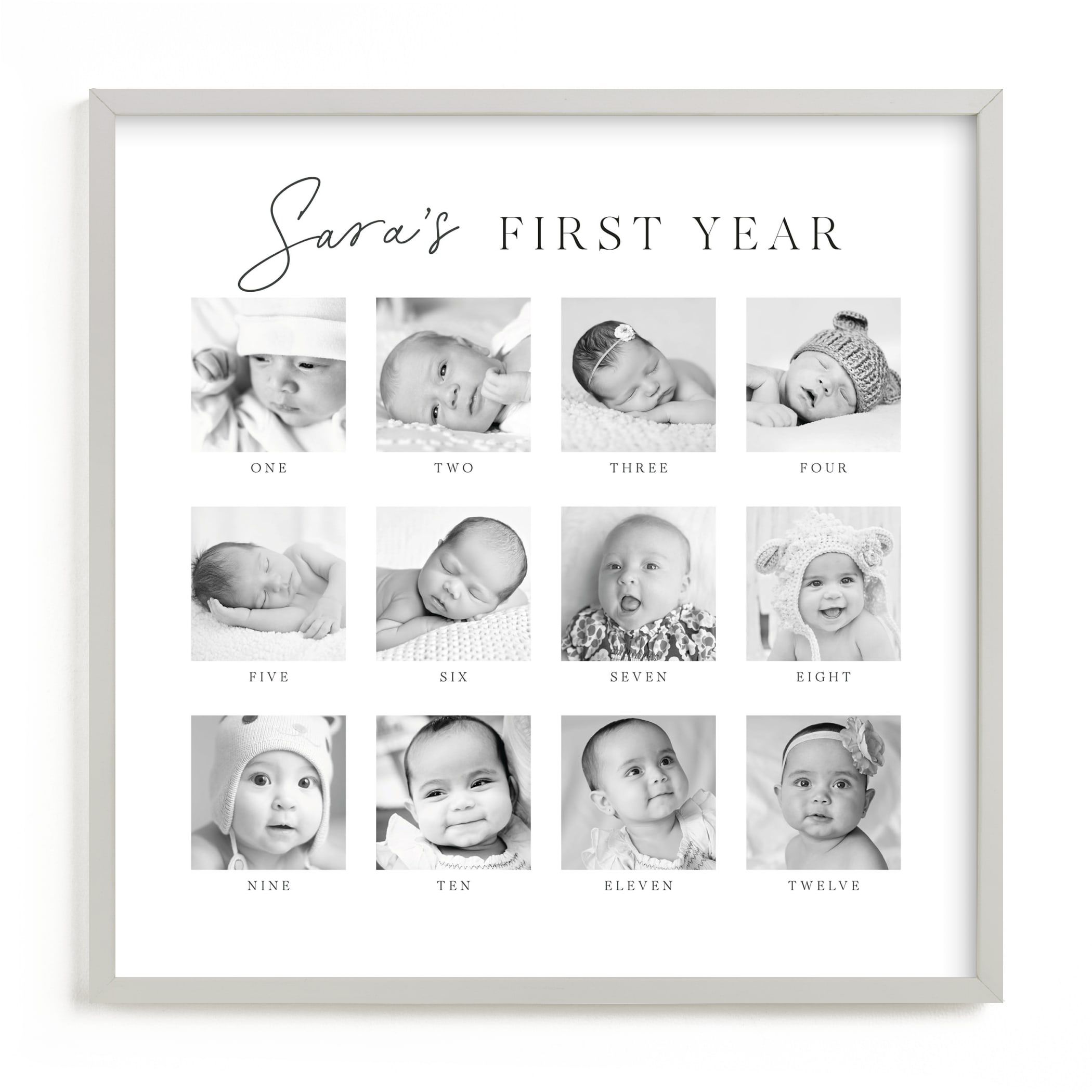 "Baby's First Year" - Custom Photo Art Print by Erin Deegan. | Minted