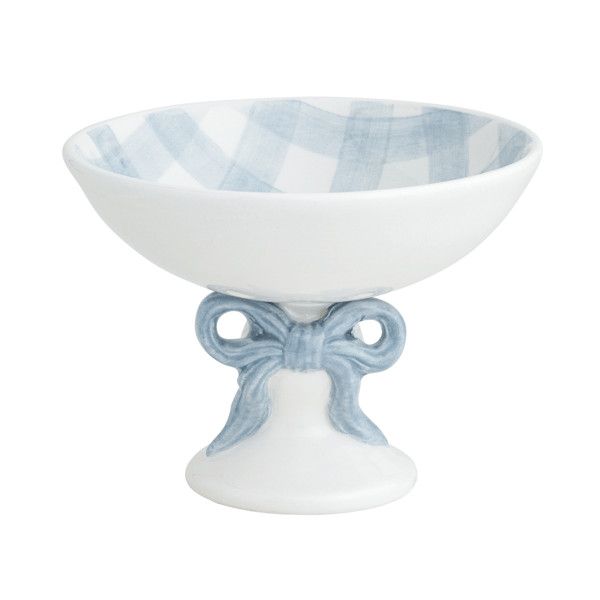 Gingham Bow Candy Dish | Mud Pie