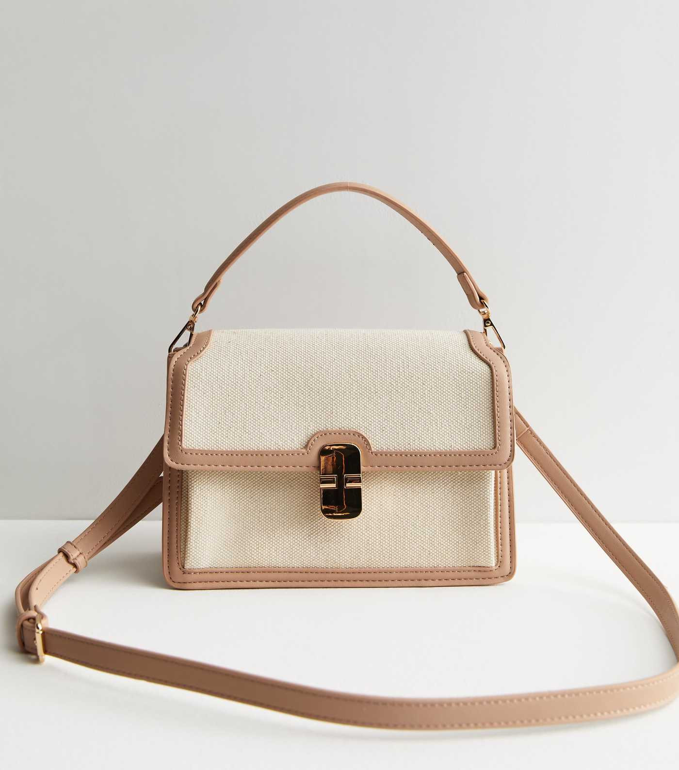 Stone Canvas Structured Cross Body Bag
						
						Add to Saved Items
						Remove from Saved It... | New Look (UK)