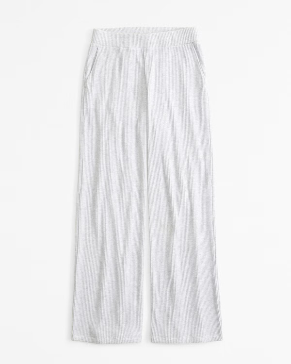 Brushed Rib Wide Leg Sweatpant | Abercrombie & Fitch (UK)