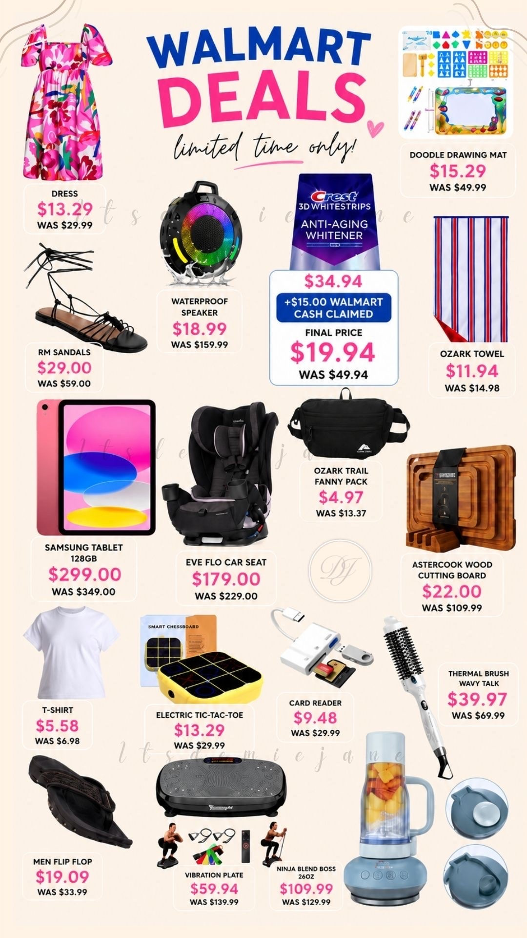 🚨 Walmart Deals Alert! 🚨

I love finding affordable deals, and these are some of the best Walmart finds I spotted today! 🤍

From fashion and beauty to home, tech, and kids’ finds—there are so many good deals right now.

#LTKSaleAlert