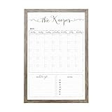 Customized Dry Erase Whiteboard Framed Calendar, Wet Erase or Dry Erase, 18x24 or 24x36 Wall Calenda | Amazon (US)