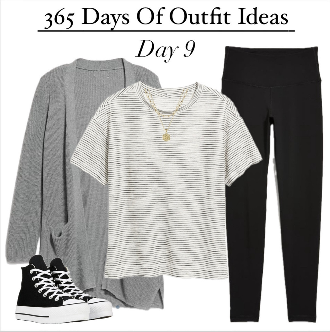 365 Days Of Outfits Day 9 
•cardigan & leggings #oldnavy
•tee Old navy (old)
•shoes (converse, but i have Amazon knock offs)
#winteroutfitidea #winteroutfitinspo #winteroutfit #cardiganoutfit #blackleggings #converseplatforms #casualoutfit #casualstyle #minimalistoutfit #minimalstyle 

#LTKFindsUnder50 #LTKStyleTip #LTKSaleAlert