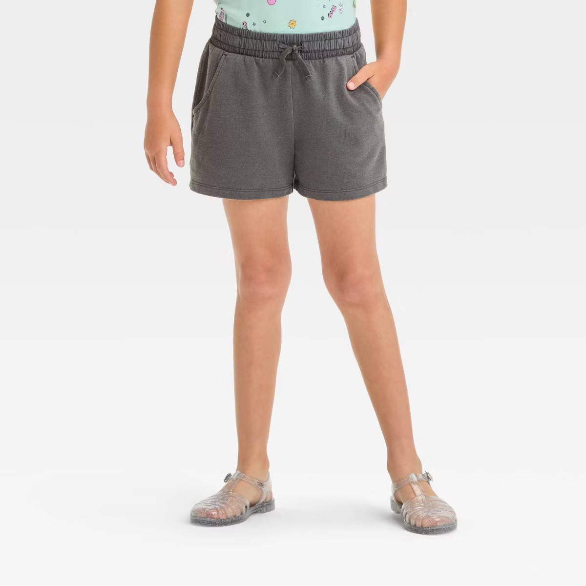 Girls' French Terry Shorts - Cat & Jack™ Mint Green M | Target