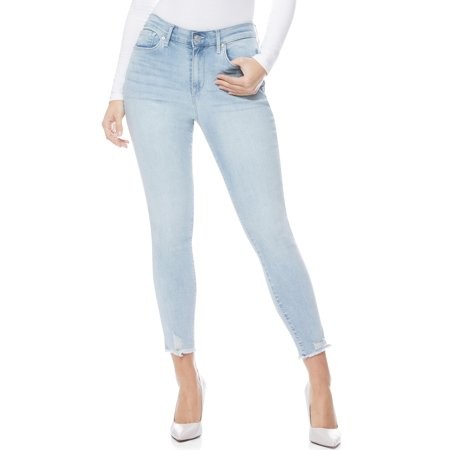 Sofia Jeans Rosa Curvy Ripped Hem High Waist Ankle Jean Women's | Walmart (US)