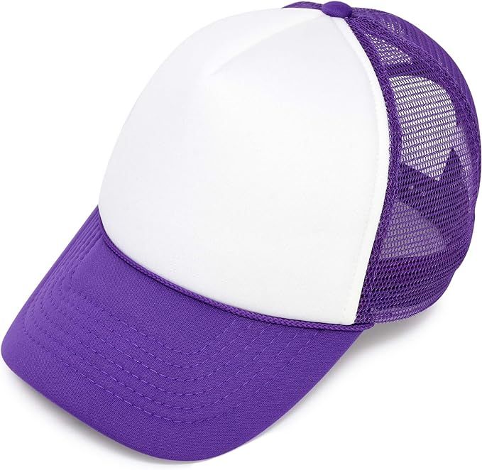 DALIX Two Tone Trucker Hat Summer Mesh Cap with Adjustable Snapback Strap | Amazon (US)