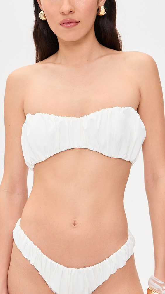 CAROLINE CONSTAS Leila Ruched Bikini Top | Shopbop | Shopbop