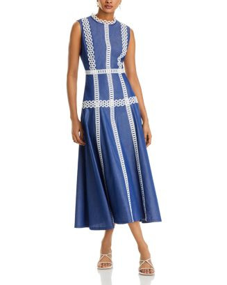 Misook Contrast Trim Midi Dress | Bloomingdale's Women | Bloomingdale's (AU)