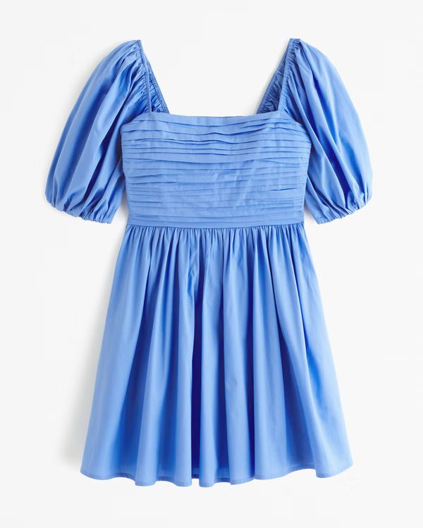 Emerson Waisted Poplin Mini Dress | Abercrombie & Fitch (UK)