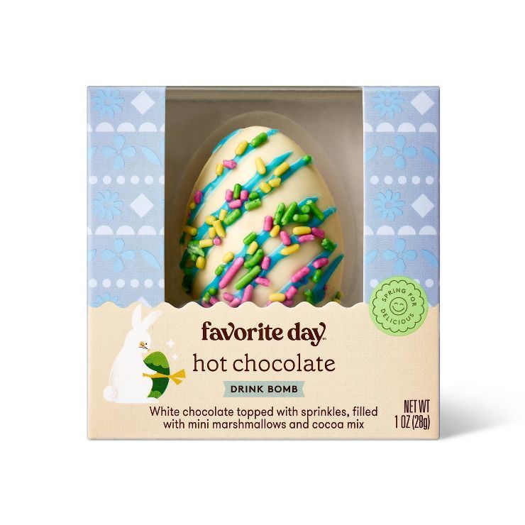 White Chocolate Easter Hot Cocoa Bomb with Sprinkles - 1oz - Favorite Day™ | Target
