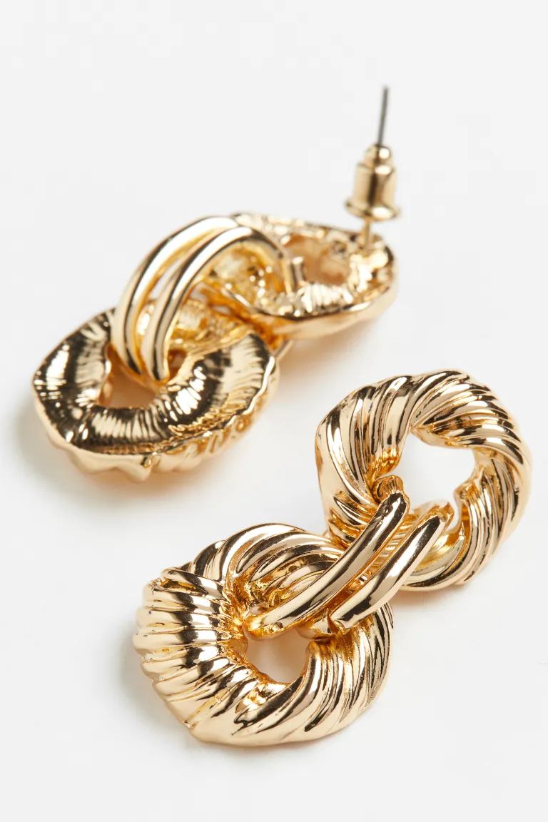 Earrings with Ring Pendants - Gold-colored - Ladies | H&M US | H&M (US + CA)