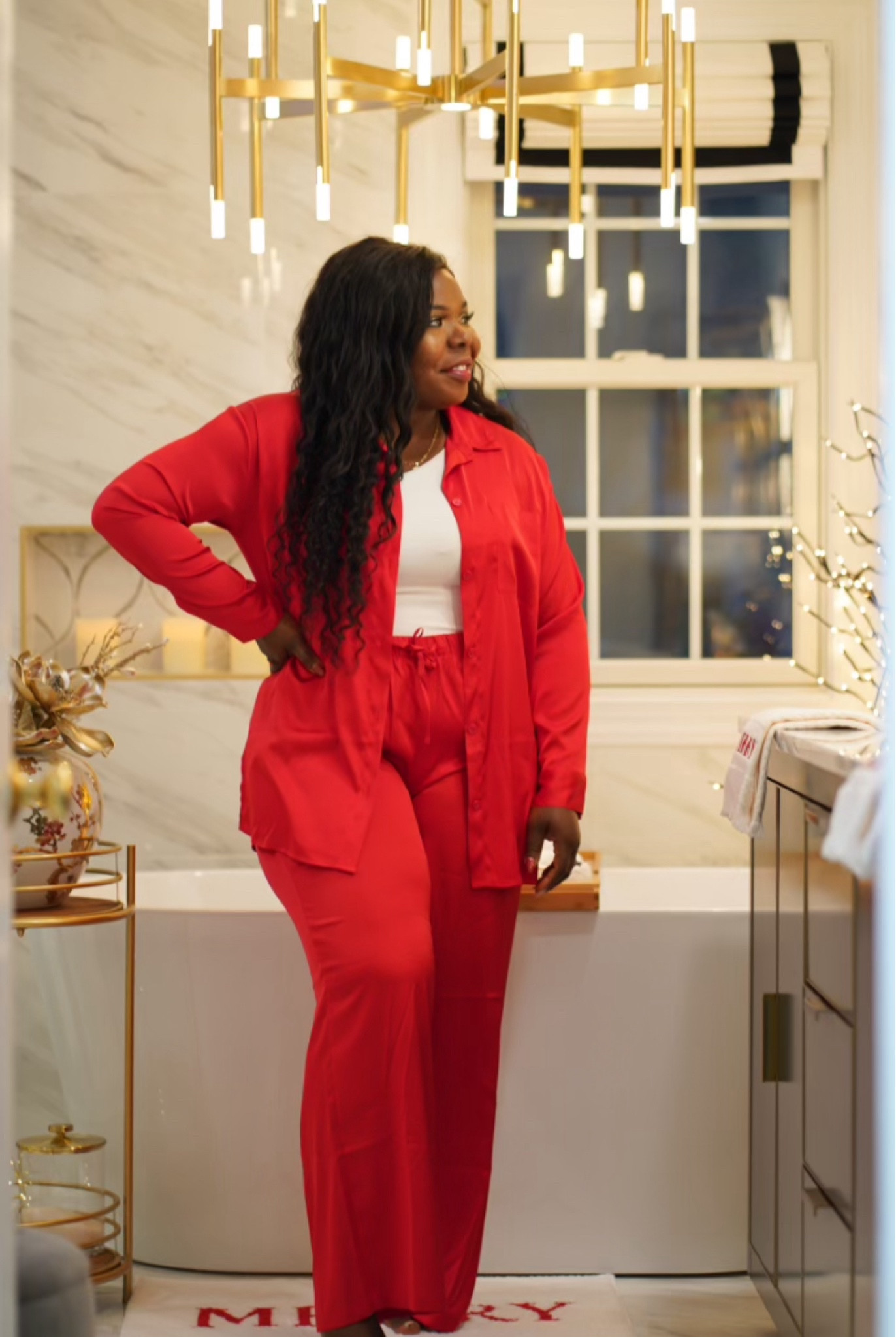 In the holiday spirit with this cozy place pj set! Not only is is cute and comfy but it’s affordable too.

This would make a great gift for mom, sister or any friend or family member who loves to lounge and relax!

#LTKHoliday #LTKGiftGuide #LTKstyletip