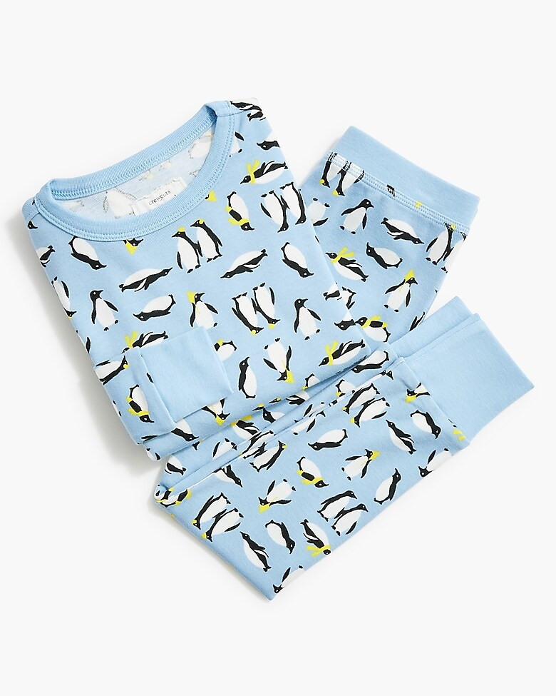 Boys' long-sleeve penguin pajama set | J.Crew Factory
