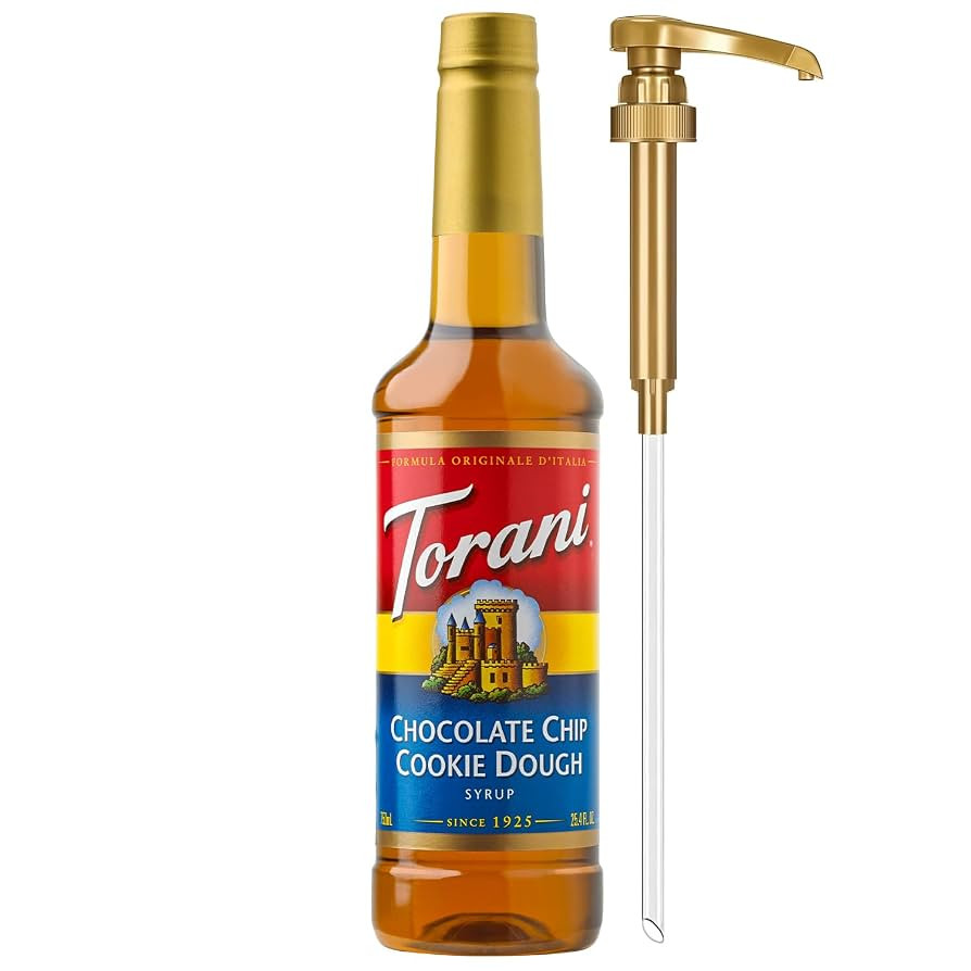 Torani Chocolate Chip Cookie Dough Coffee Syrup, Flavored Syrup for Drinks, Pump Included, 25.4 F... | Amazon (US)
