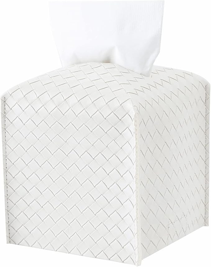 Tissue Box Cover Square Tissue Box Holder Leather Decorative Accessories for Bathroom Vanity Coun... | Amazon (US)