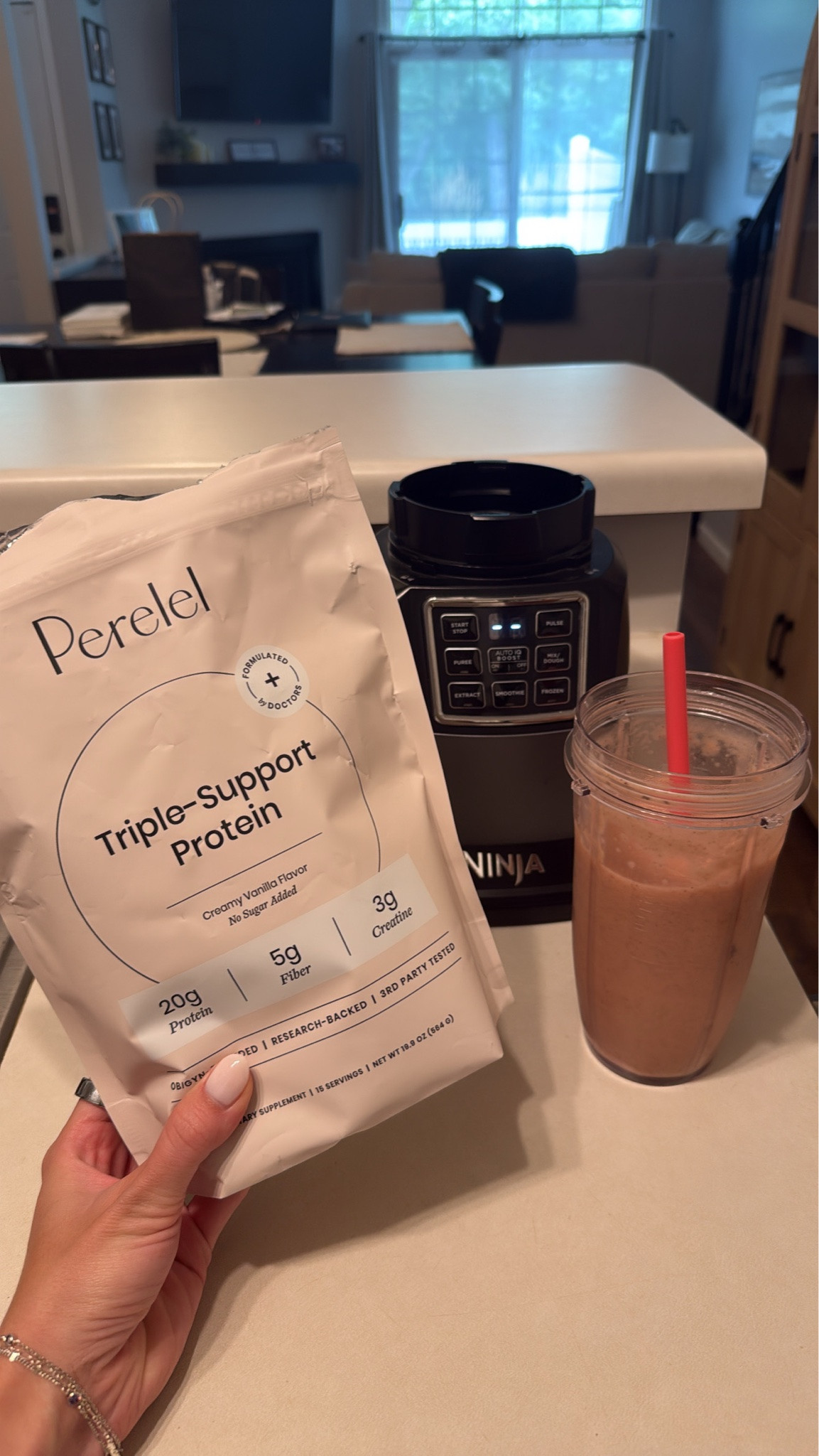 My favorite go-to easy breakfast! Love adding in some of this triple-support protein powder for extra benefits! Save 20% this weekend with code LDW2026! 

 #LTKfitnessgoals #LTKmorningroutine #LTKfoodie