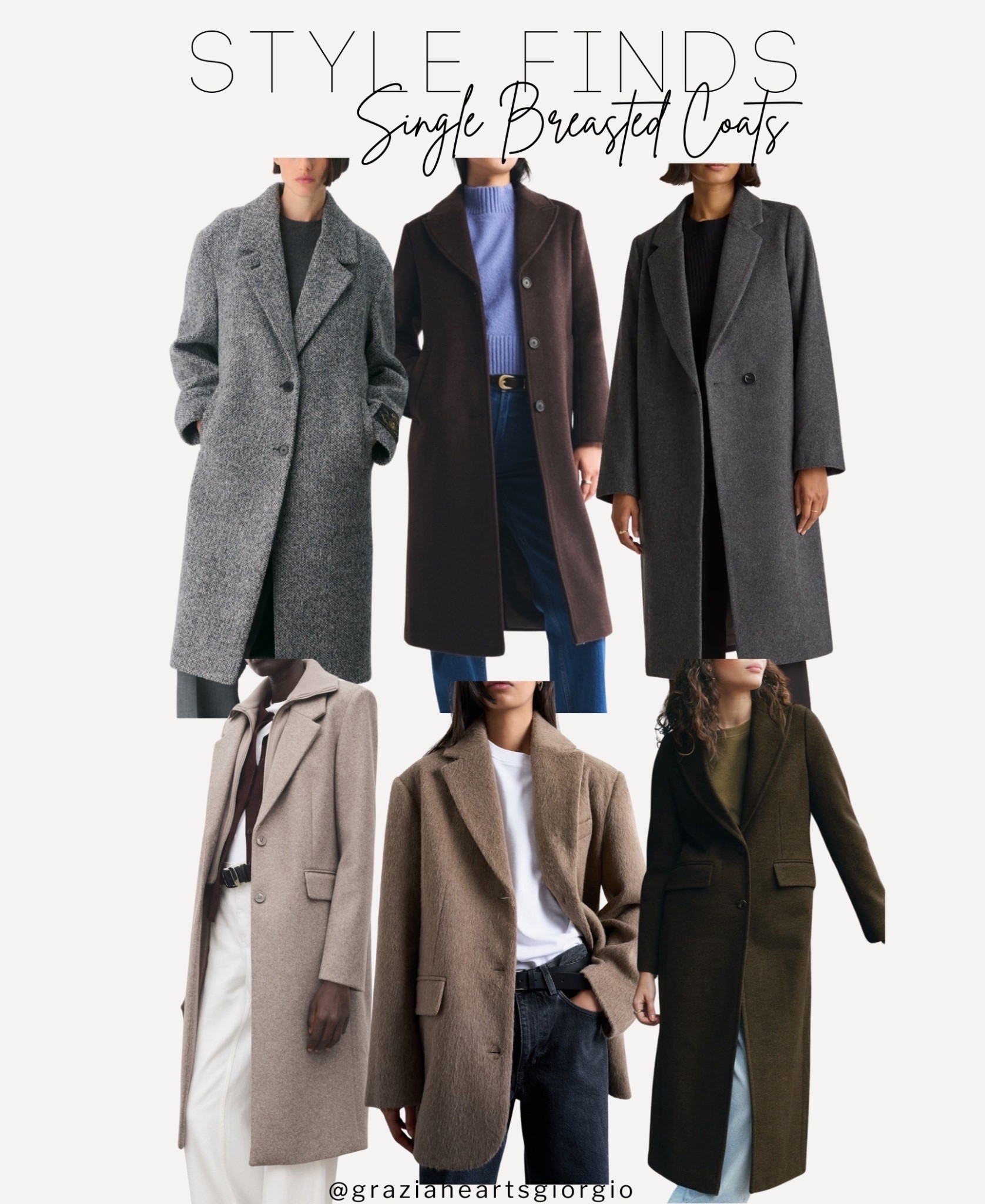 Single Breasted Coats 
.
.
#coats #winterstyle 