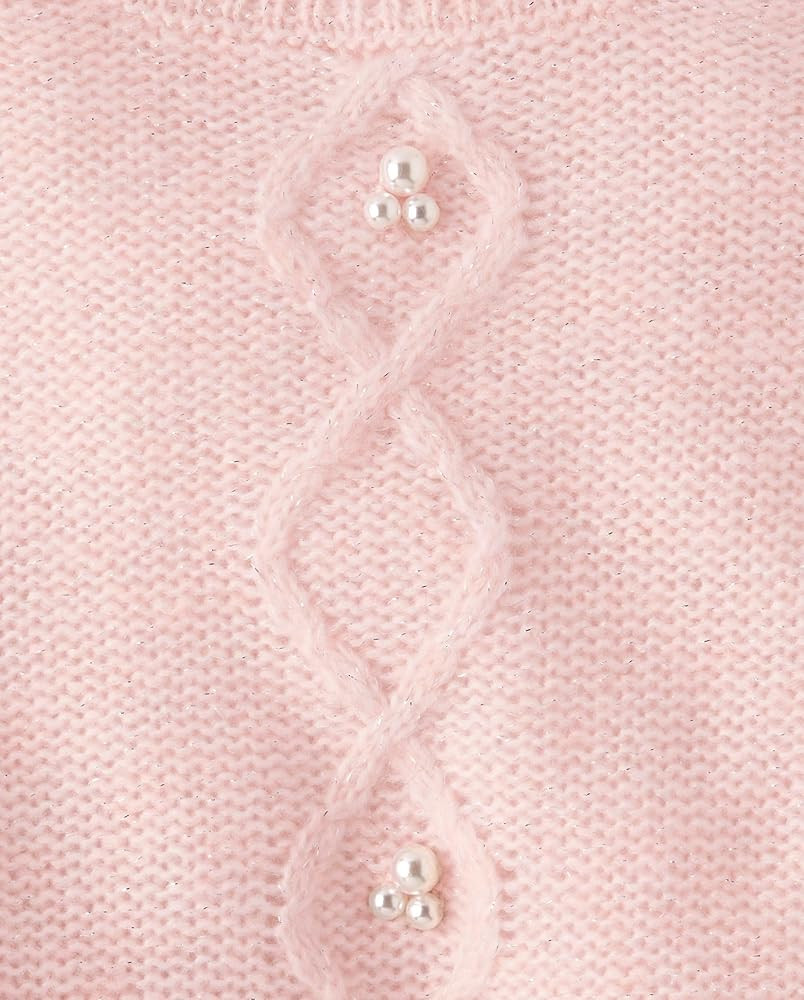 The Children's Place Girls' Long Sleeve Pullover Cable Knit Sweater | Amazon (US)